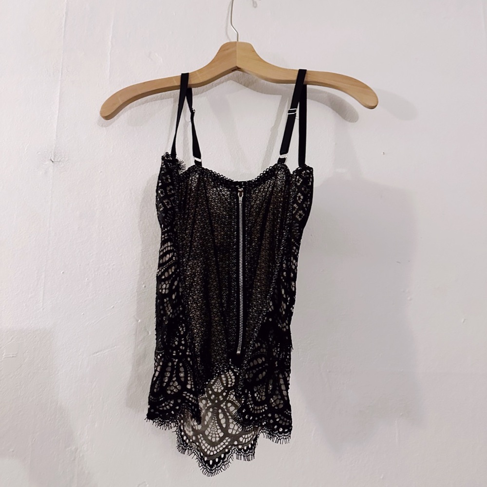 Victoria's Secret Corset Padded Bra Lace Scallop Black Intimates Undergarmentsa - Picture 4 of 6